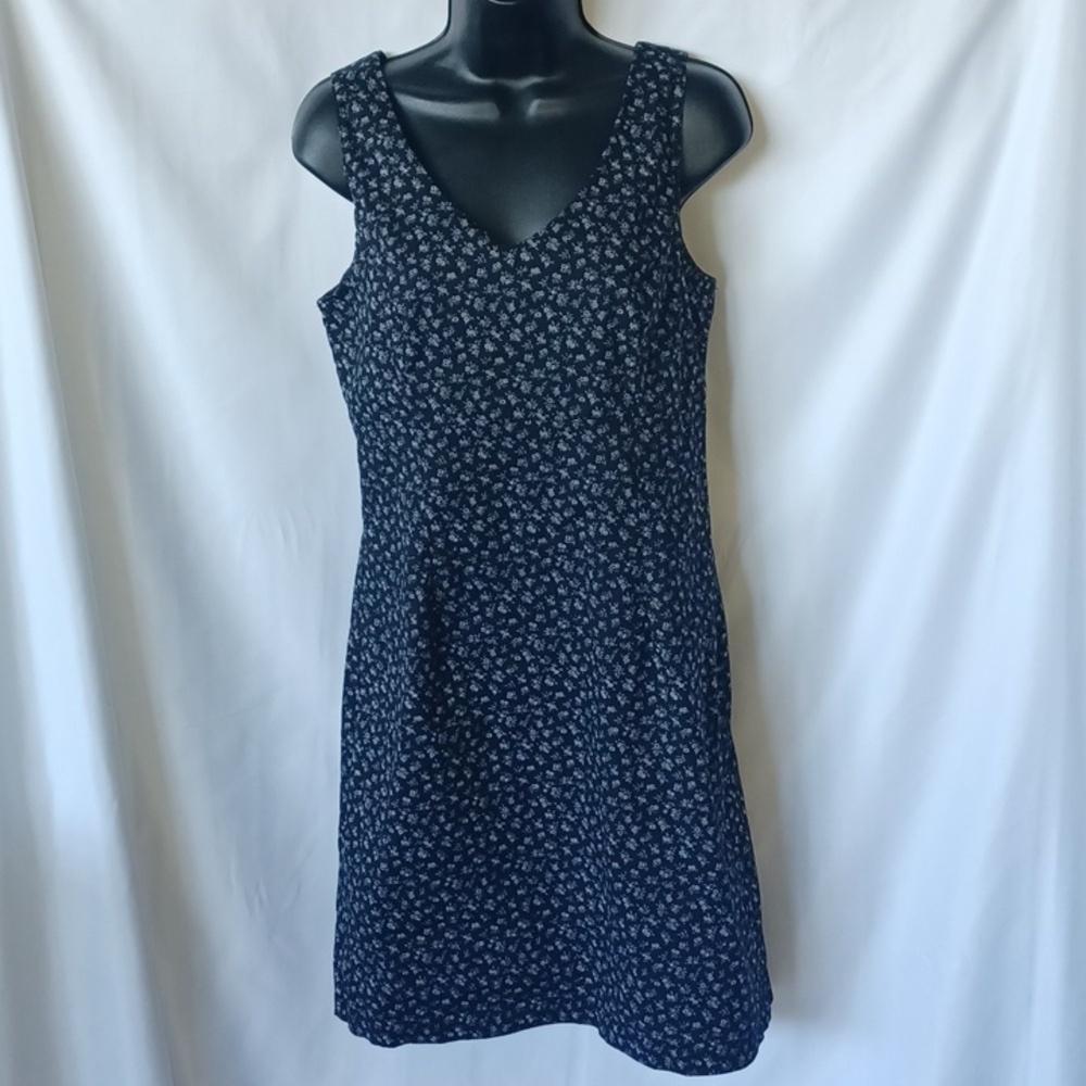 Vintage Studio Womens Black & white V-Neck floral dress